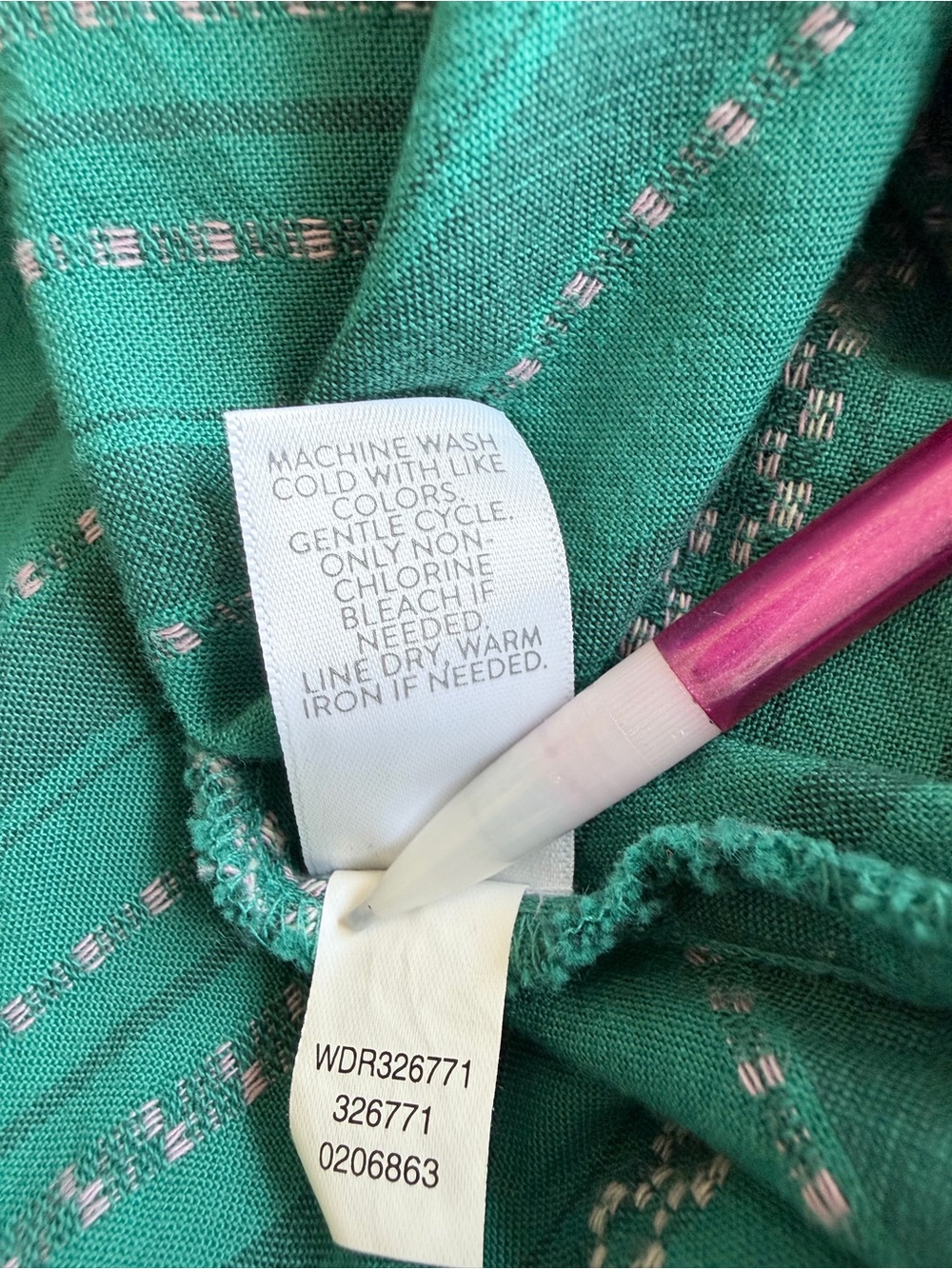 J. Jill Dobby Dress Green Striped Button Front Maxi Dress XS - Picture 7 of 15